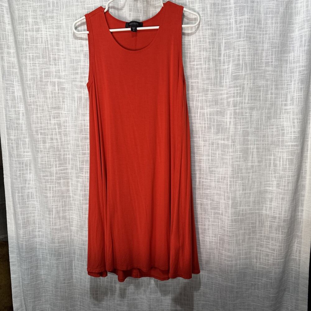 Karen Kane Midi Trapeze Shift dress Sundress Orange Women’s size M